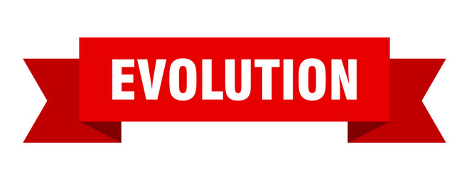 evolution ribbon. evolution paper band banner sign