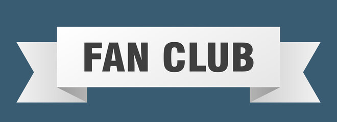 fan club ribbon. fan club paper band banner sign