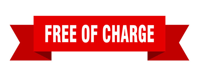 free of charge ribbon. free of charge paper band banner sign