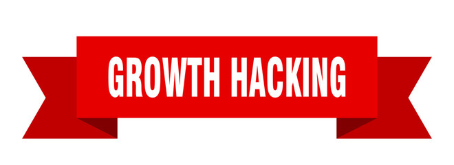growth hacking ribbon. growth hacking paper band banner sign