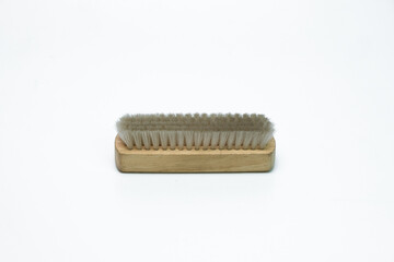 wooden brush on a white background