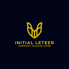 Logo Design V. Initial Letter. - Vector