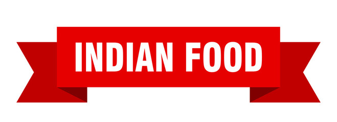 indian food ribbon. indian food paper band banner sign