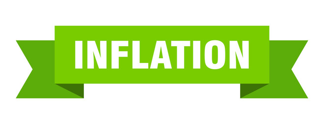 inflation ribbon. inflation paper band banner sign