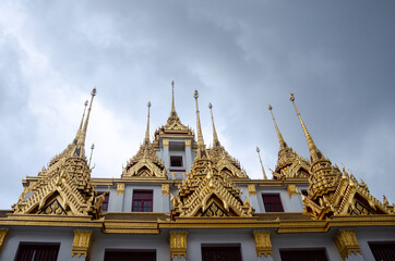 The Metal Castle or Loha Prasat is located in the grounds of Wat Ratchanatdaram, Bangkok.