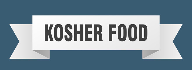 kosher food ribbon. kosher food paper band banner sign