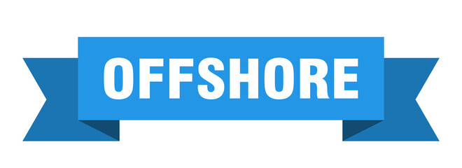 offshore ribbon. offshore paper band banner sign