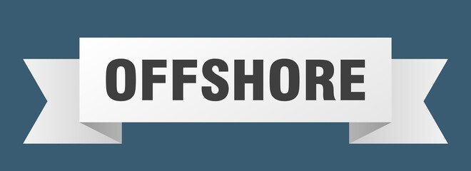 offshore ribbon. offshore paper band banner sign