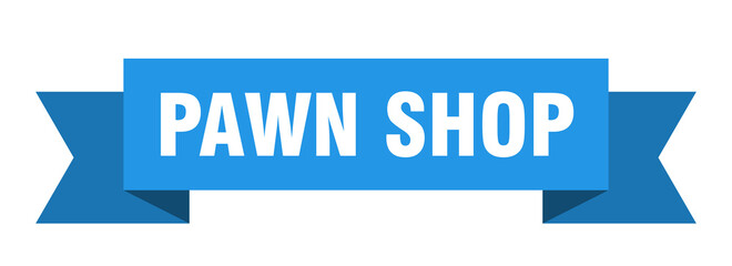 pawn shop ribbon. pawn shop paper band banner sign