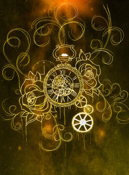 grunge gears background