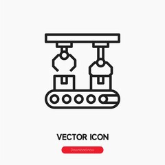 conveyor belt icon vector sign symbol