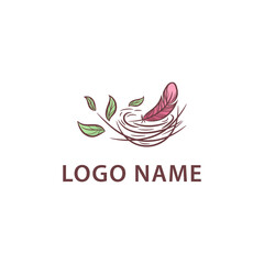 abstract nest bird logo