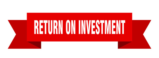 return on investment ribbon. return on investment paper band banner sign