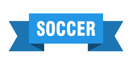 soccer ribbon. soccer paper band banner sign