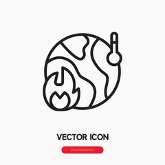 global warming icon vector sign symbol