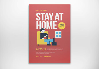 Stay at Home Flyer Layout 