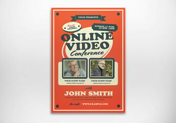 Online Video Conference Flyer Layout