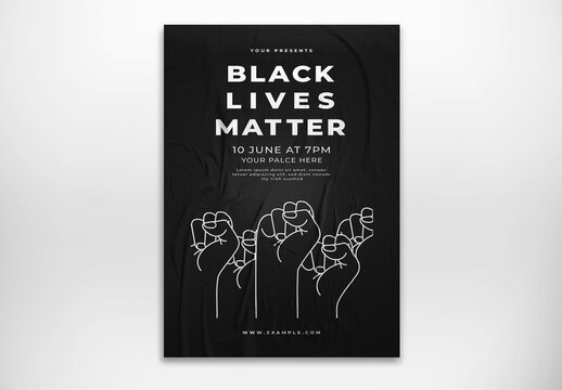Black Lives Matter Flyer Layout 