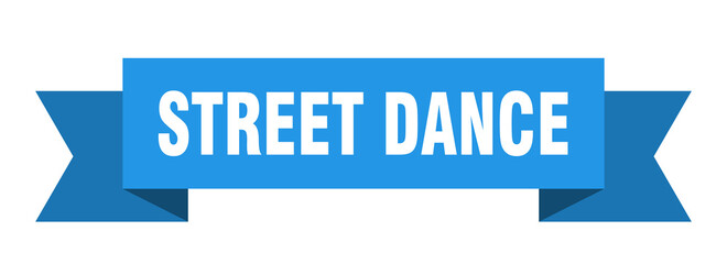 street dance ribbon. street dance paper band banner sign