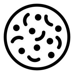 Obraz premium Virus Bactery Flat Icon Isolated On White Background