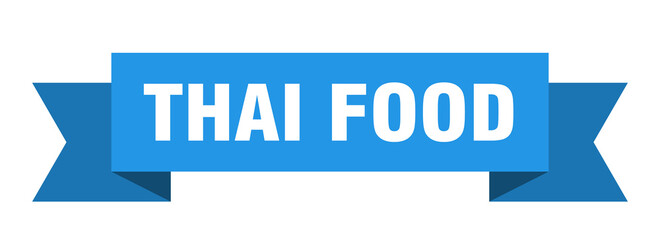 thai food ribbon. thai food paper band banner sign