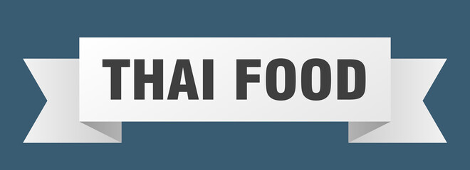 thai food ribbon. thai food paper band banner sign