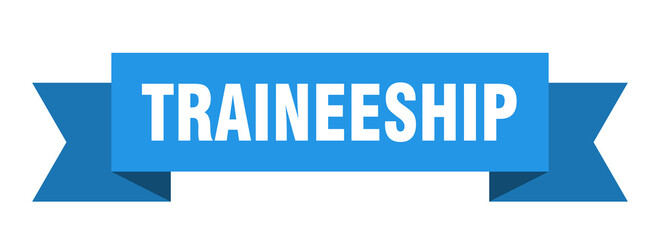 traineeship ribbon. traineeship paper band banner sign