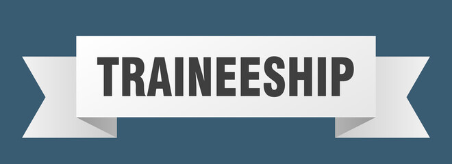 traineeship ribbon. traineeship paper band banner sign