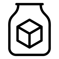 Solid  Chemical  Substance Flat Icon Isolated On White Background