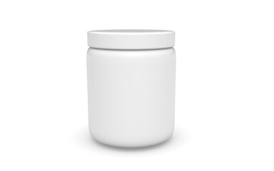3d  cream container on white background