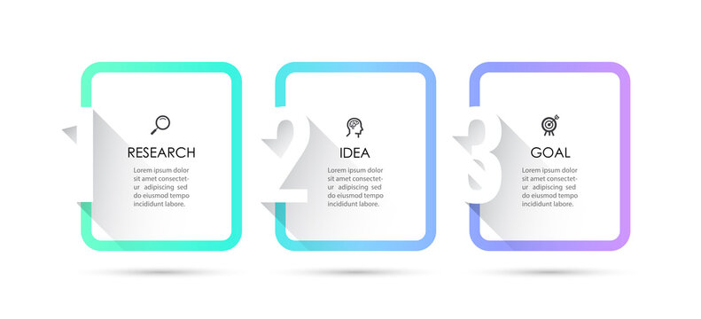 Vector Infographic design with 3 options or steps. Infographics for business concept. Can be used for presentations banner, workflow layout, process diagram, flow chart, info graph