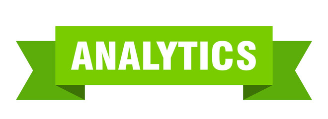 analytics ribbon. analytics paper band banner sign