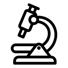 Microscope Flat Icon Isolated On White Background