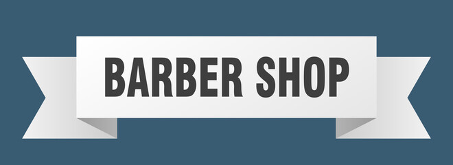 barber shop ribbon. barber shop paper band banner sign