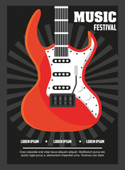 music festival poster with musical instrument