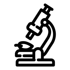 Microscope Flat Icon Isolated On White Background