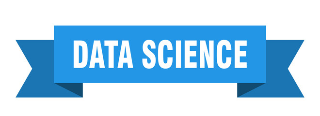 data science ribbon. data science paper band banner sign
