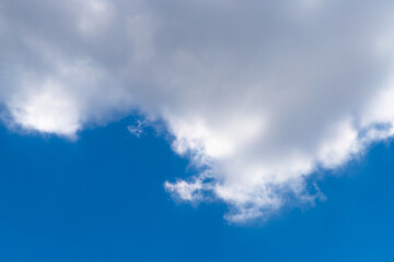 clouds on blue sky close-up copy space