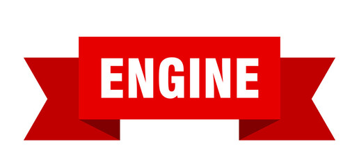 engine ribbon. engine paper band banner sign