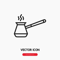 turkish coffee icon vector sign symbol