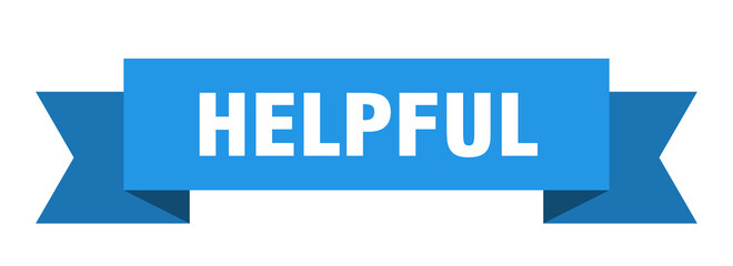 helpful ribbon. helpful paper band banner sign