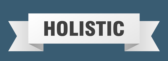 holistic ribbon. holistic paper band banner sign