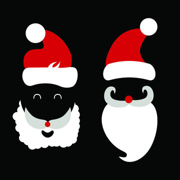 Christmas funny card, vector illustration
