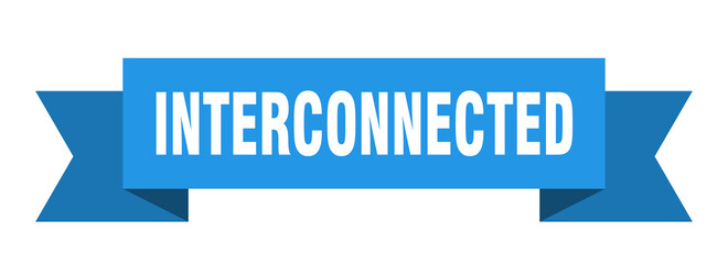 interconnected ribbon. interconnected paper band banner sign