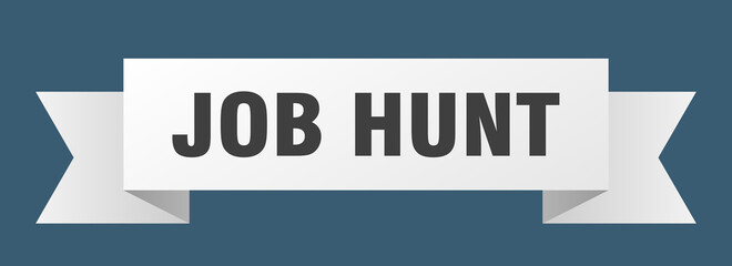 job hunt ribbon. job hunt paper band banner sign