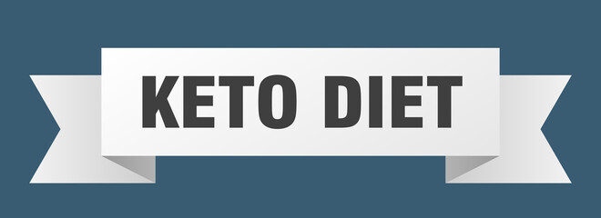 keto diet ribbon. keto diet paper band banner sign