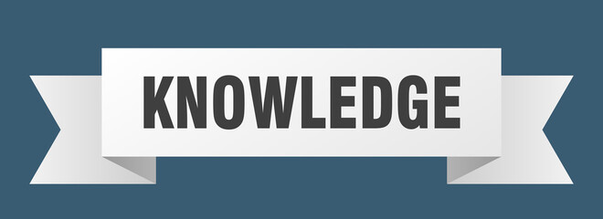 knowledge ribbon. knowledge paper band banner sign