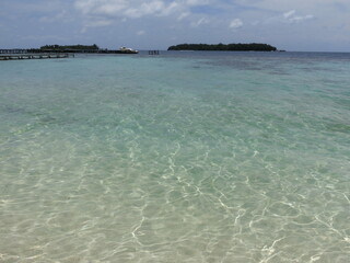 tropical beach with turquoise water