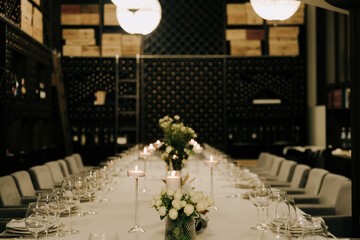 wedding reception at night