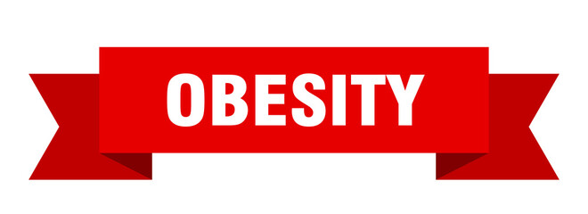 obesity ribbon. obesity paper band banner sign